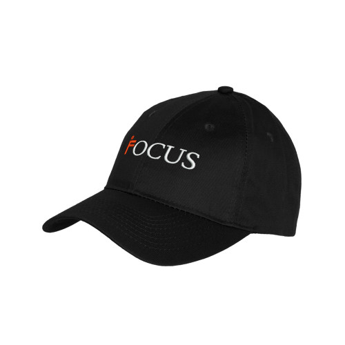 Youth Black Pro Style Hat-Focus Logo