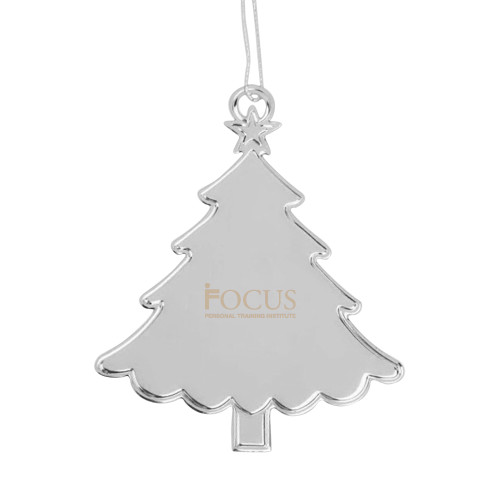 Silver Tree Ornament-Focus Logo Engraved