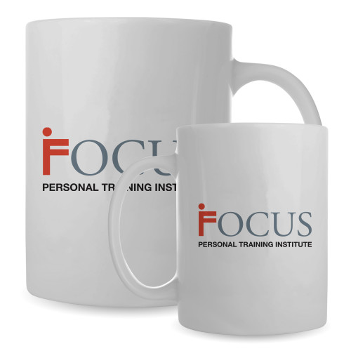 Full Color White Mug 15oz-Focus Logo