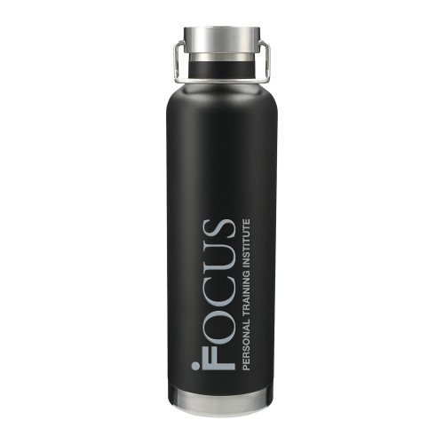 Thor Copper Vacuum Insulated Black Bottle 32oz-Focus Logo Engraved