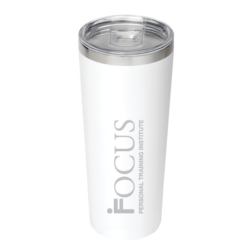 Thor Vacuum Insulated White Tumbler 22oz-Focus Logo Engraved