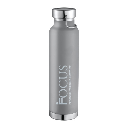 Thor Copper Vacuum Insulated Grey Bottle 22oz-Focus Logo Engraved