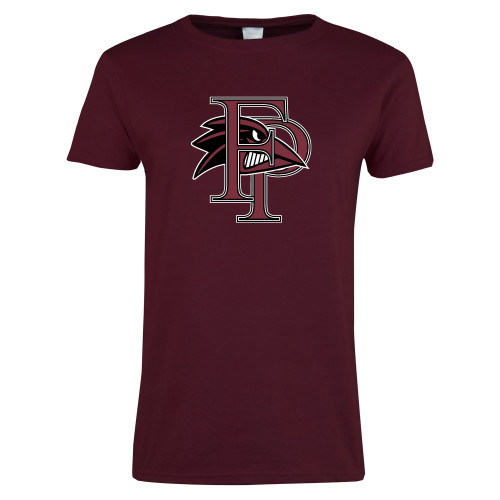  Womens Maroon Short Sleeve Tee - Athletic FP