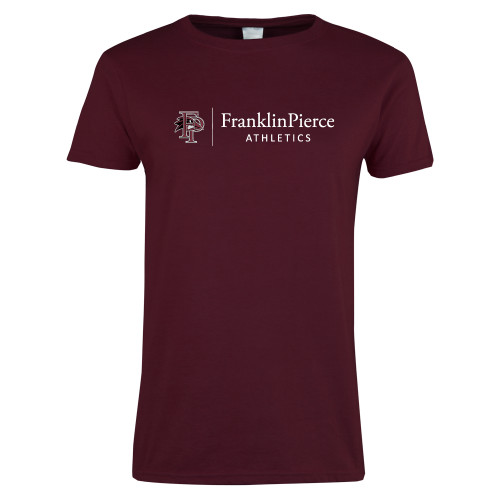  Womens Maroon Short Sleeve Tee - FP Athletics Horizontal