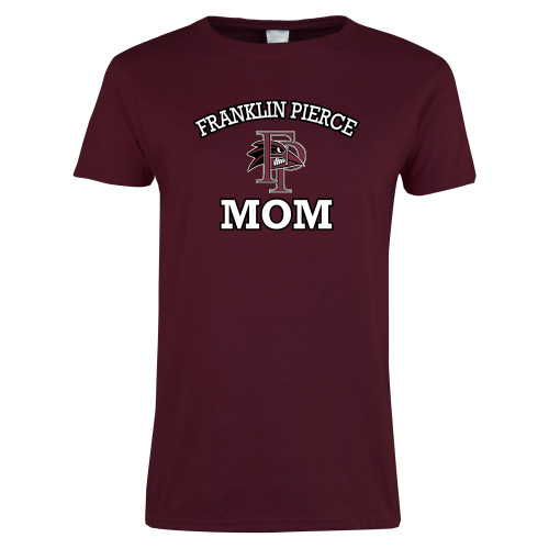 Womens Maroon Short Sleeve Tee - Mom