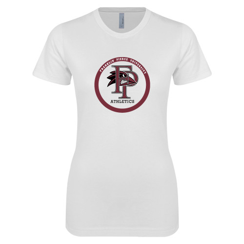  Next Level Womens White Boyfriend Tee - FP Athletics Circle