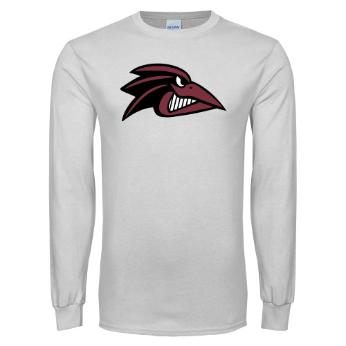  White Long Sleeve T Shirt - Raven Head