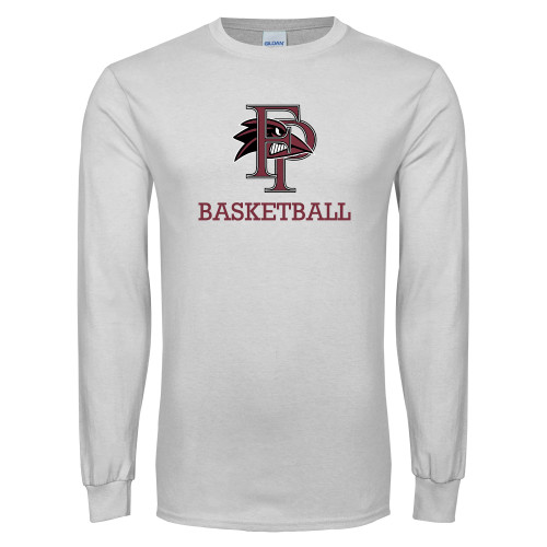  White Long Sleeve T Shirt - Basketball