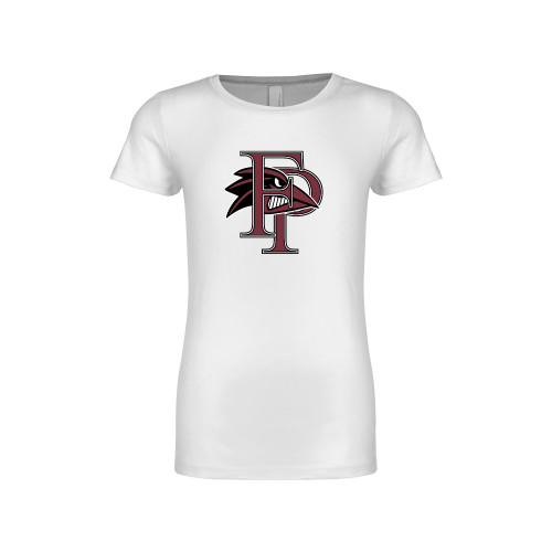  Next Level Girls White Fashion Fit T Shirt - Athletic FP