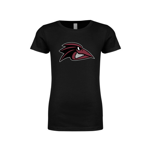  Next Level Girls Black Fashion Fit T Shirt - Raven Head