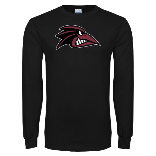  Black Long Sleeve T Shirt - Raven Head