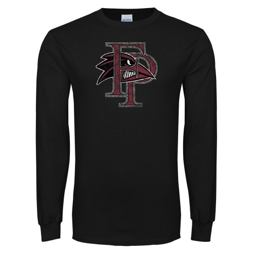  Black Long Sleeve T Shirt - Athletic FP Distressed