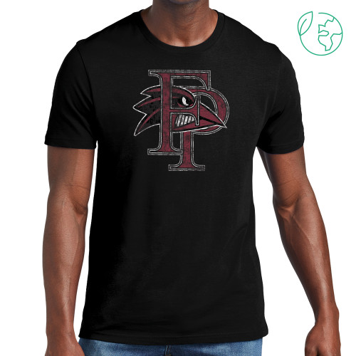  Allmade Black Organic Cotton Tee - Athletic FP Distressed