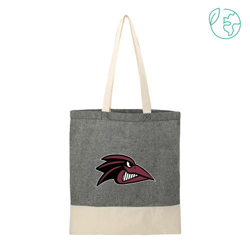  Split Recycled Black Cotton Twill Convention Tote - Raven Head