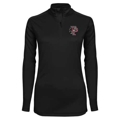  Syntrel Womens Black Interlock 1/4 Zip - Athletic FP