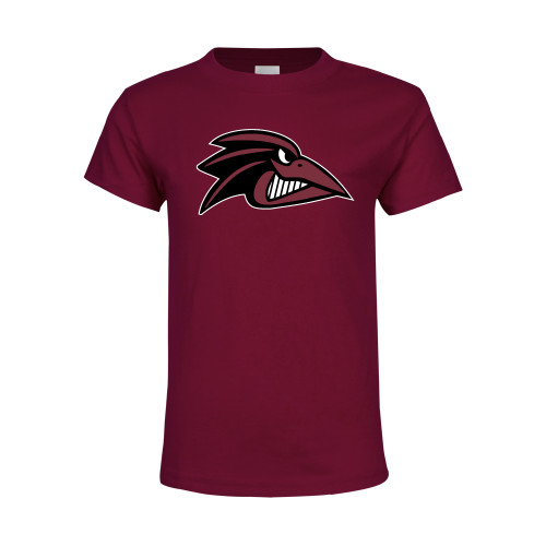  Youth Maroon T Shirt - Raven Head