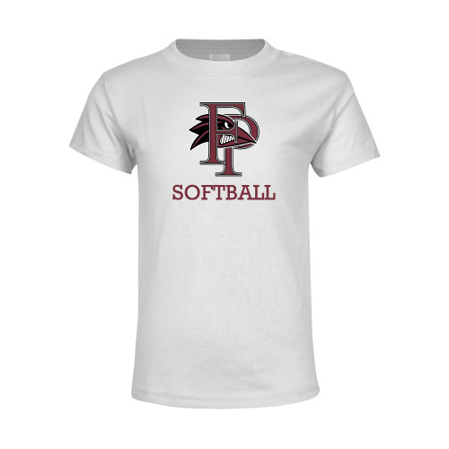  Youth White T Shirt - Softball
