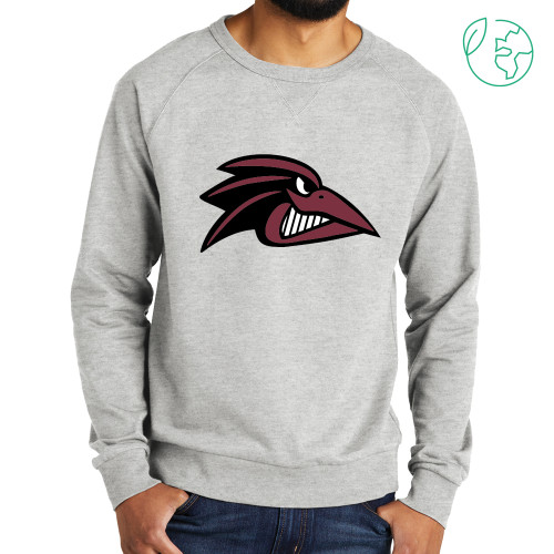  Allmade Light Grey Organic French Terry Crewneck Sweatshirt - Raven Head