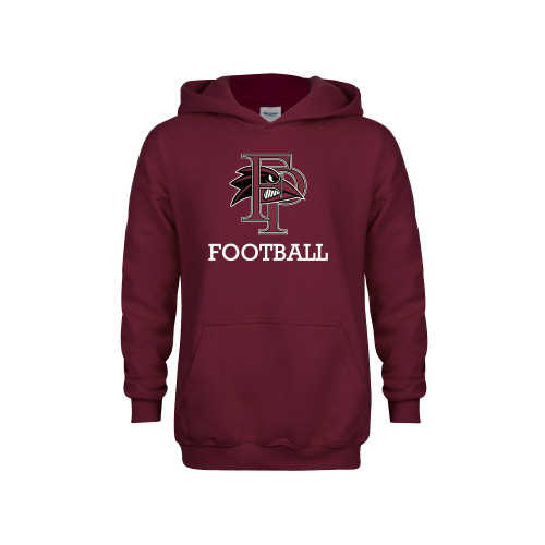  Youth Maroon Fleece Hoodie - Football