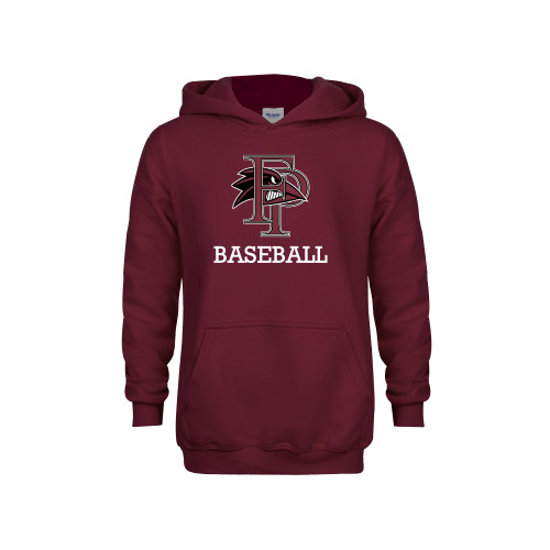  Youth Maroon Fleece Hoodie - Baseball