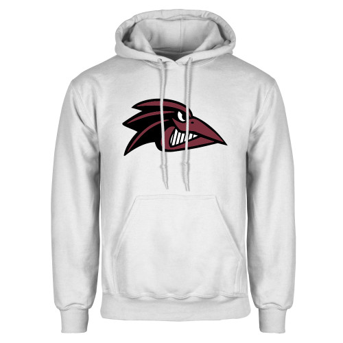  White Fleece Hoodie - Raven Head