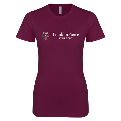  Next Level Womens Maroon Boyfriend Tee - FP Athletics Horizontal