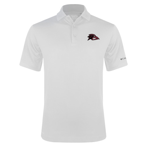  Columbia White Omni Wick Drive Polo - Raven Head