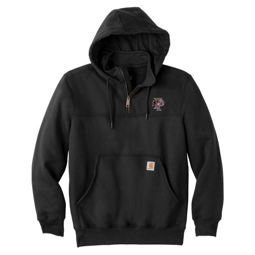  Carhartt Black Rain Defender Paxton Hooded Zip Sweatshirt - Athletic FP
