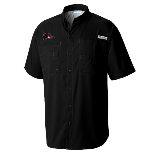  Columbia Black Tamiami Performance Short Sleeve Shirt - Raven Head