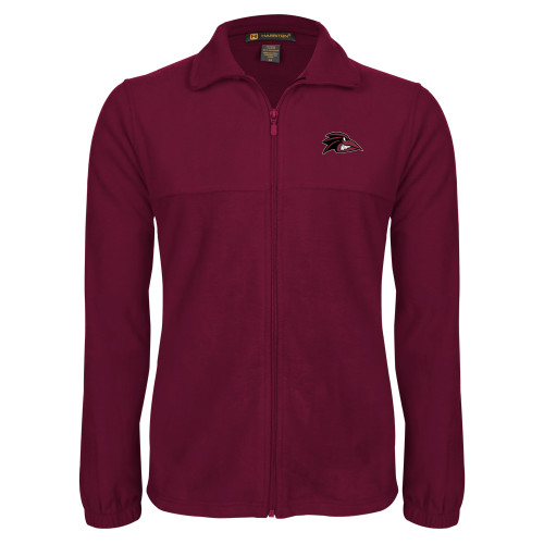  Maroon Fleece Full Zip Jacket - Raven Head