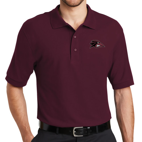  Maroon Silk Touch Polo - Raven Head