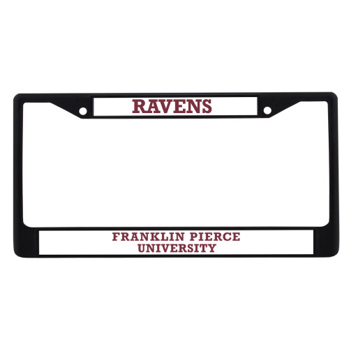  Metal License Plate Frame in Black - Franklin Pierce University