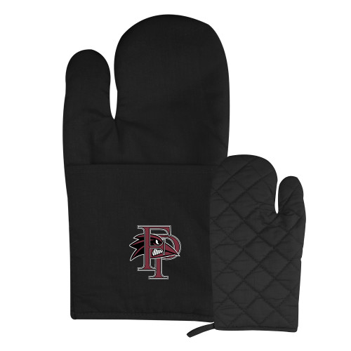  Quilted Canvas Black Oven Mitt - Athletic FP