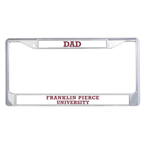  Dad Metal License Plate Frame in Chrome - Franklin Pierce University