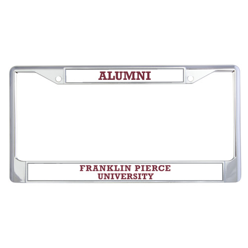  Alumni Metal License Plate Frame in Chrome - Franklin Pierce University