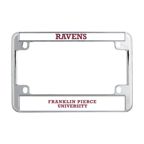  Metal Motorcycle License Plate Frame in Chrome - Franklin Pierce University