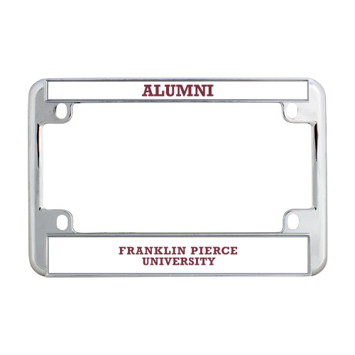  Metal Motorcycle License Plate Frame in Chrome - Franklin Pierce University