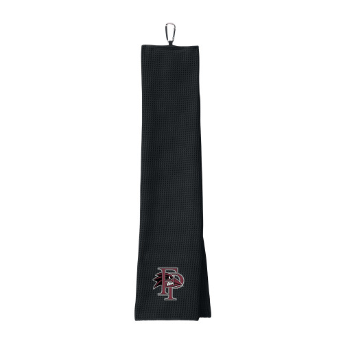  Black Waffle Microfiber Golf Towel - Athletic FP