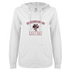 Thumbnail image for  ENZA Womens White V Notch Raw Edge Fleece Hoodie