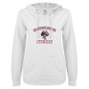 Thumbnail image for  ENZA Womens White V Notch Raw Edge Fleece Hoodie