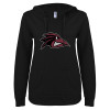 Thumbnail image for  ENZA Womens Black V Notch Raw Edge Fleece Hoodie