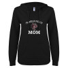 Thumbnail image for  ENZA Womens Black V Notch Raw Edge Fleece Hoodie