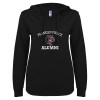 Thumbnail image for  ENZA Womens Black V Notch Raw Edge Fleece Hoodie