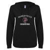 Thumbnail image for  ENZA Womens Black V Notch Raw Edge Fleece Hoodie