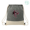 Thumbnail image for  Split Recycled Cotton Natural/Black Drawstring Bag