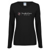Thumbnail image for  Womens Black Long Sleeve V Neck Tee 