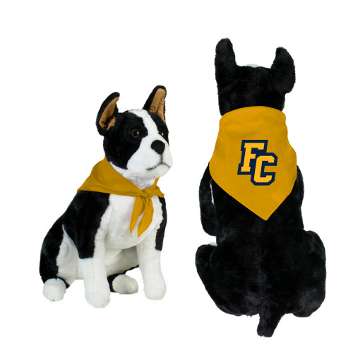  Gold Pet Bandana - Franklin College Primary Mark Wordmark