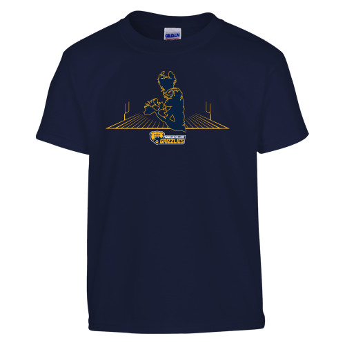  Youth Navy T Shirt - Franklin College Football Graphic