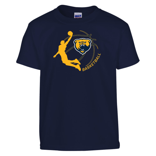  Youth Navy T Shirt - Franklin College Basketball Graphic