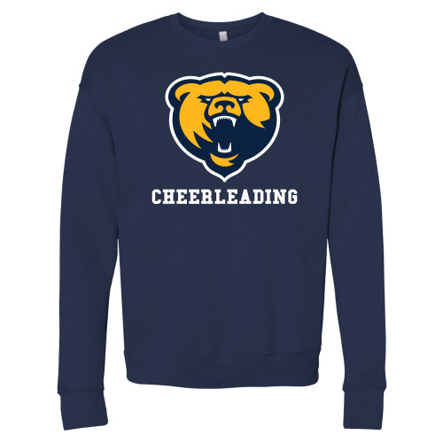  Bella + Canvas Navy Fleece Crew - Franklin College Cheerleading